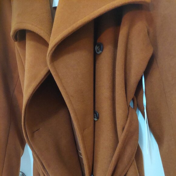Cyrus Gorgeous Warm Amber Brown Wrap Coat XL NWT !!!! - Picture 3 of 6